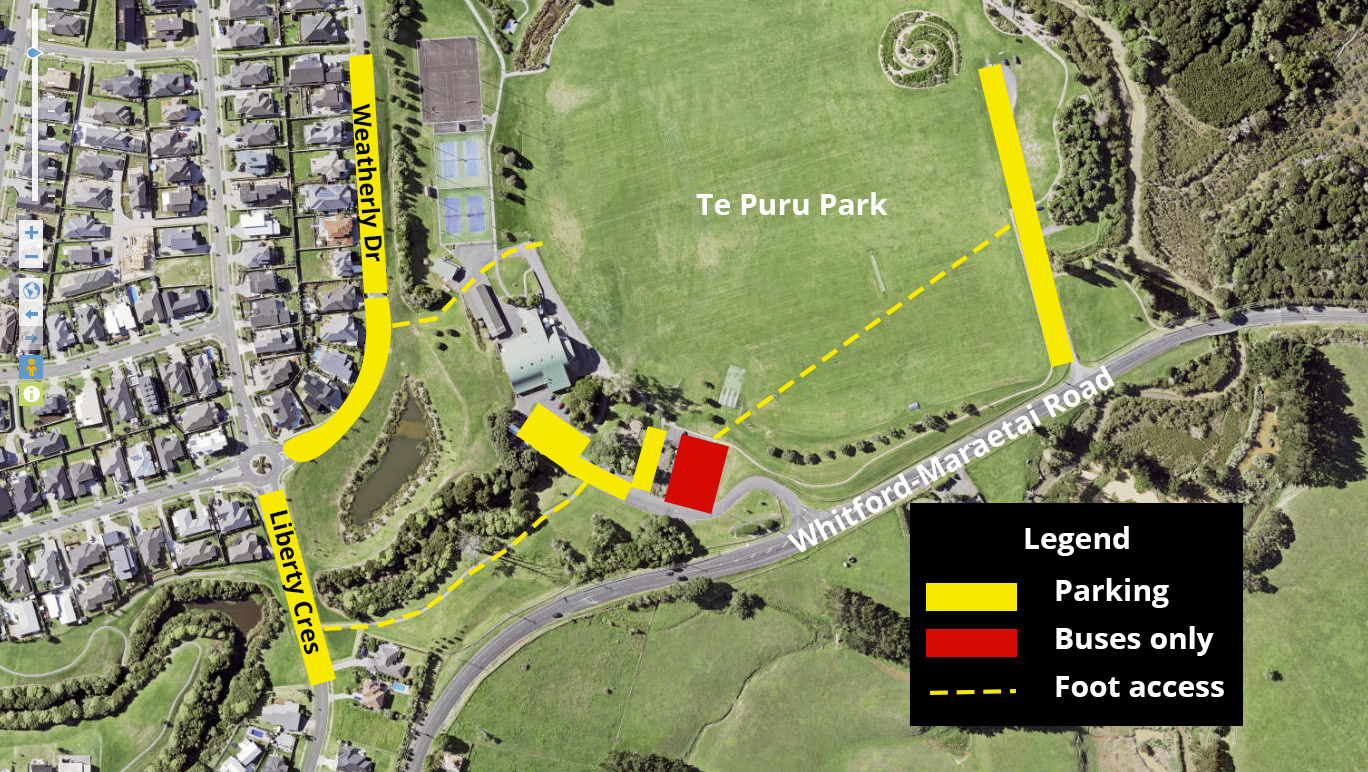 Fun Run parking at Te Puru Park