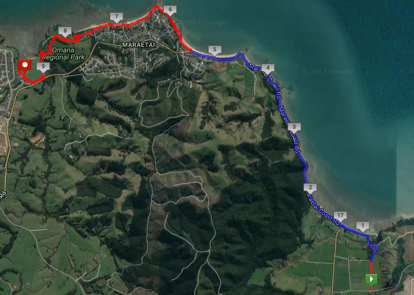 Rotary Coastal Run Route